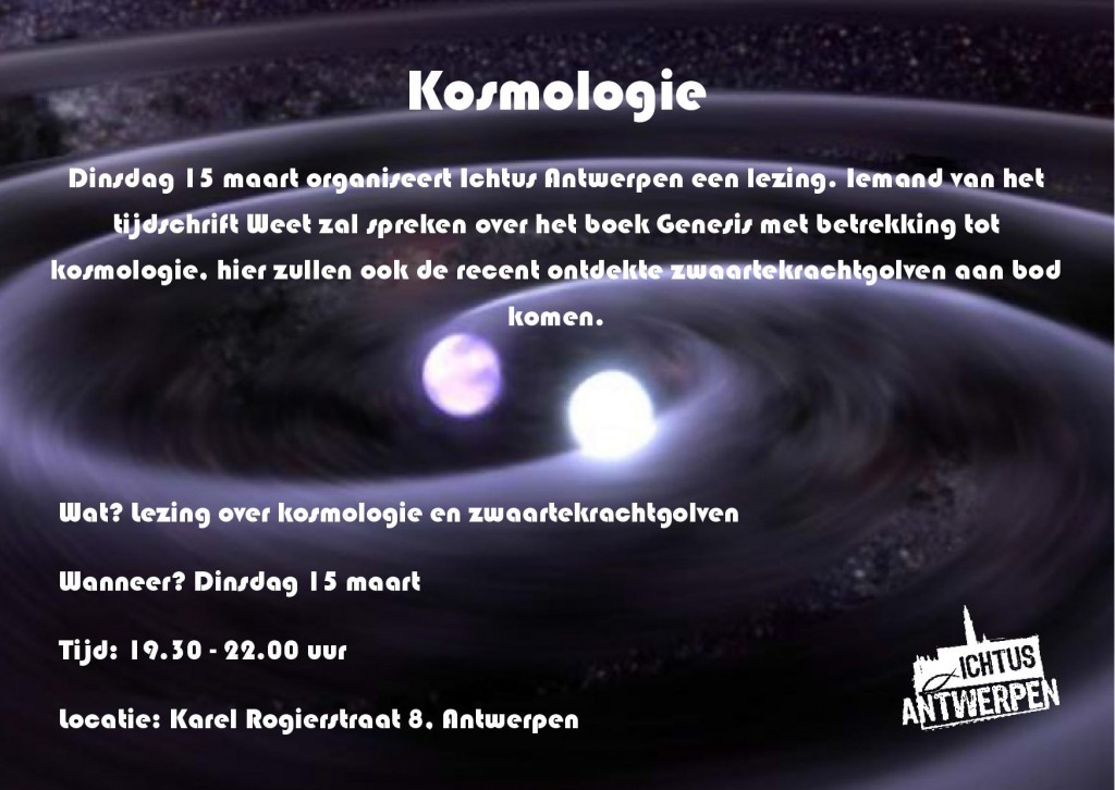 Flyer lezing Kosmologie